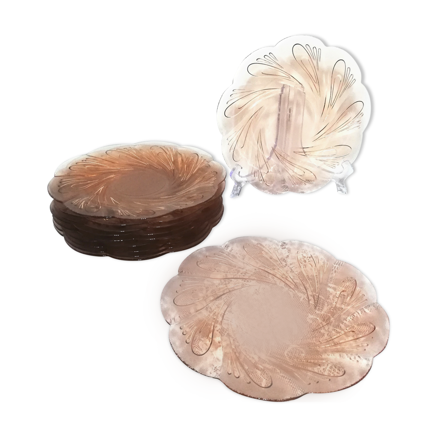 10 Kig Indonesia Roseline Glass Plates