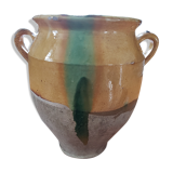 Enamelled grease pot