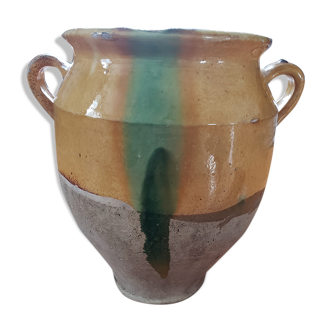 Enamelled grease pot