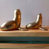 Duo d'otaries  en laiton