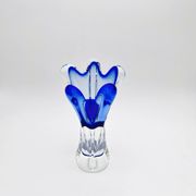 Lot vase and bowl - Josef Hospodka Chribska - Blue Sommerso - 1960