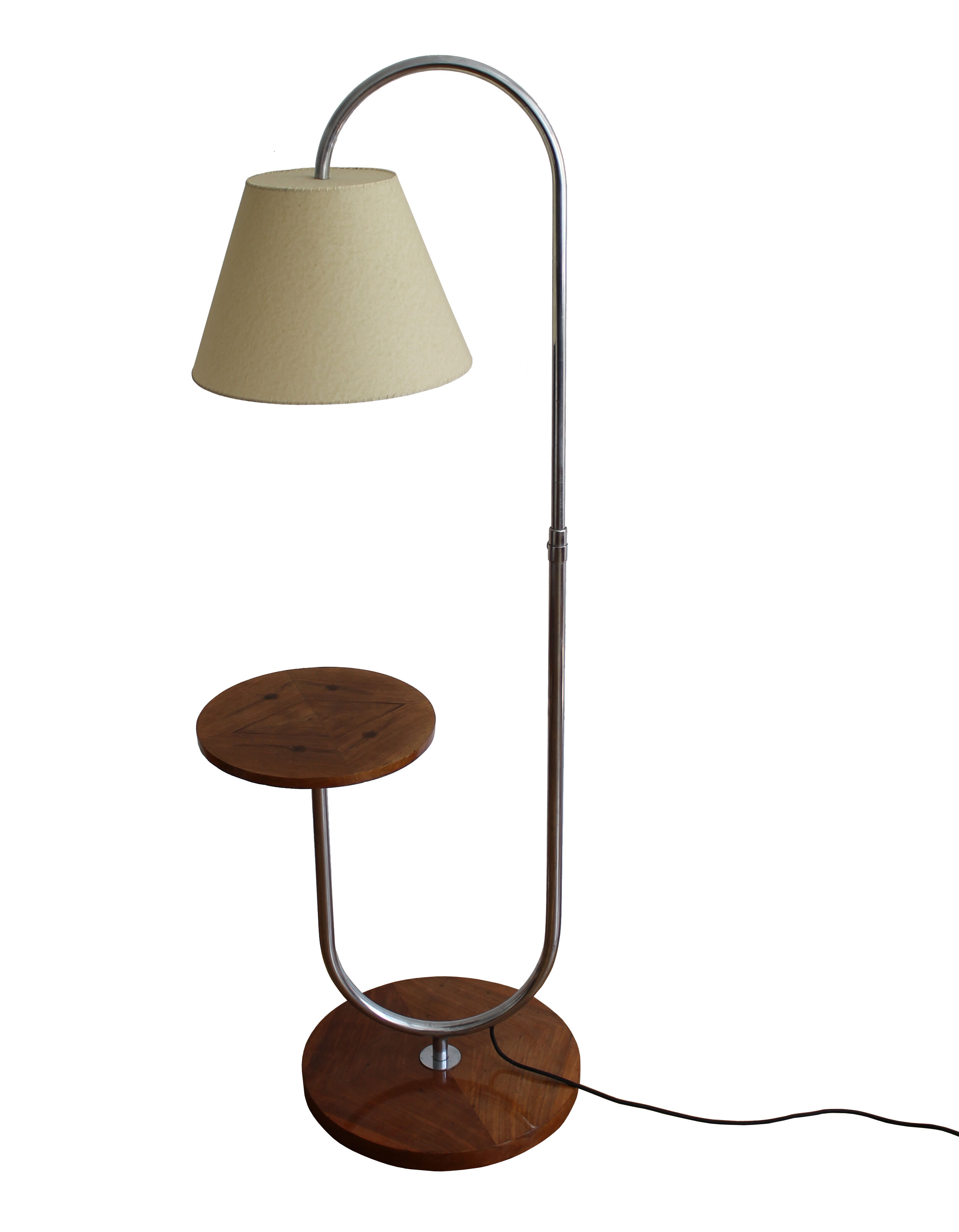 Bauhaus chromed floor lamp from Slezak 1930