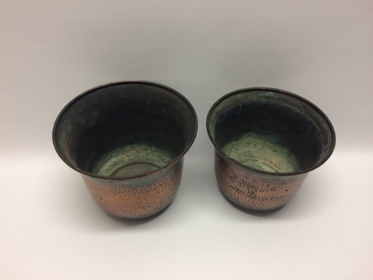 Lot of 2 planters copper