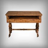 Victorian Amboyna Burl Desk, England – Late 19th Century