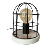 Table lamp cage marine style with filament bulb