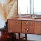 Coiffeuse vintage mid-century en teck (Meredew)