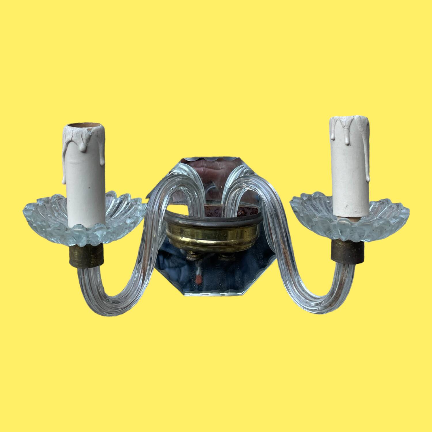 Pair of Venetian glass sconces, circa 1930