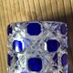Baccarat crystal bottle model diamonds stoned blue