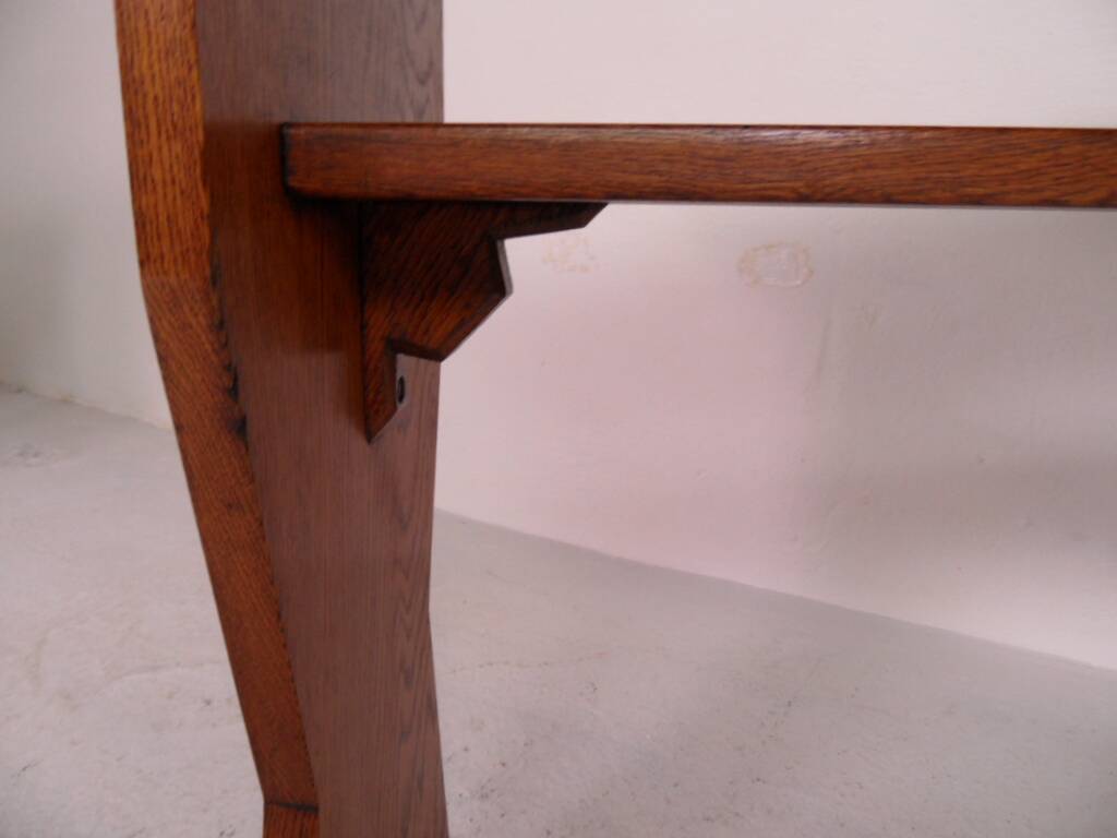 Brutalist oak sidetable  writing table