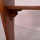 Brutalist oak sidetable  writing table