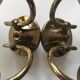 Pair 1960 brass wall light