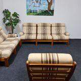 Set de salon vintage des années 70 en teck 6 pièces