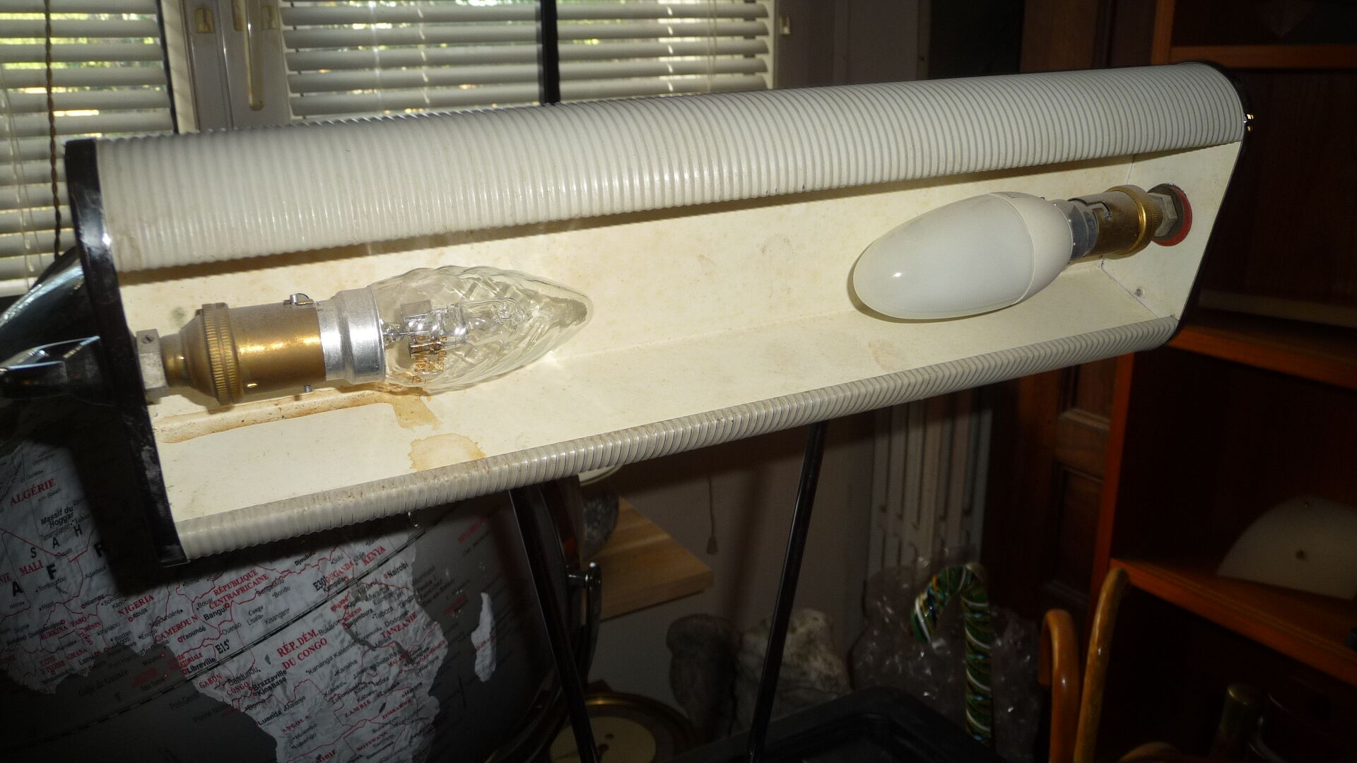 Chrome plated iron Jumo desk lamp 1930