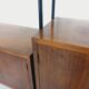 Vintage Italian double modular shelving unit in wood and metal