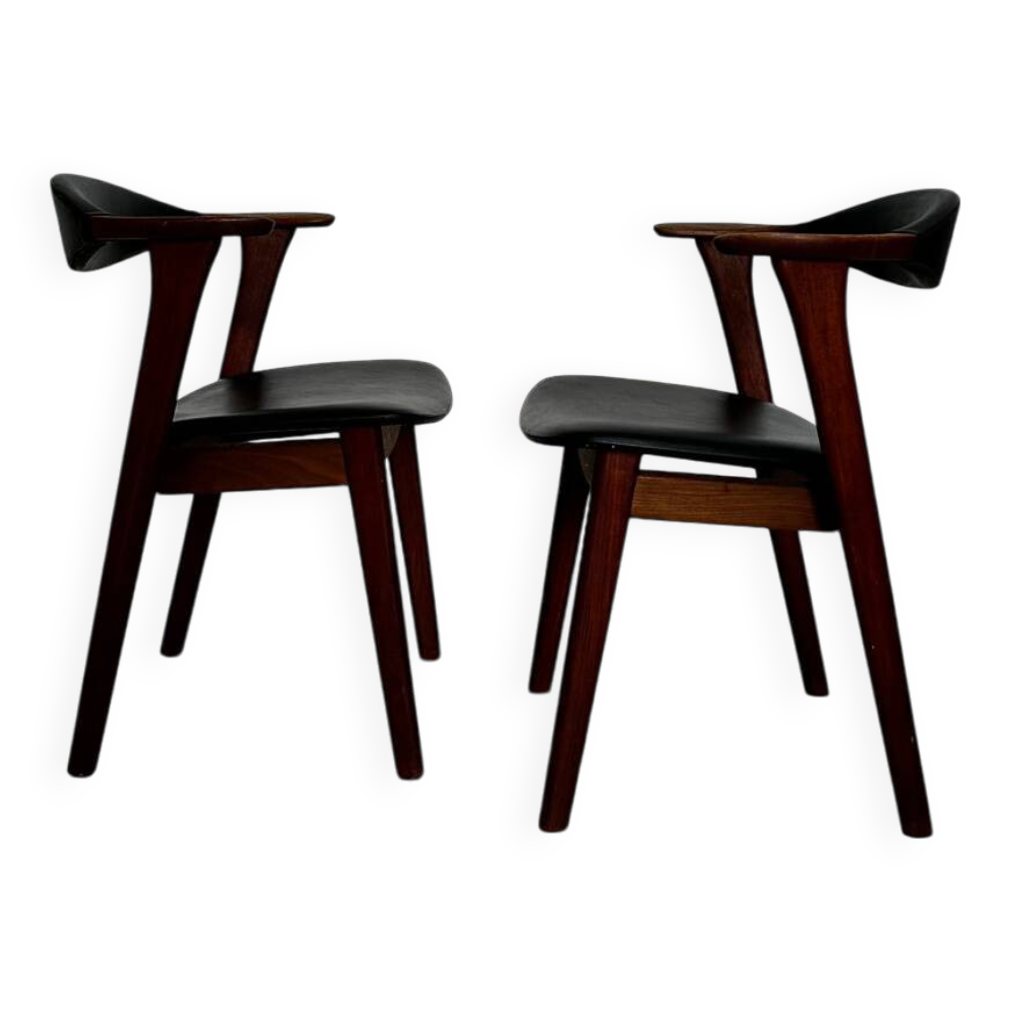 Pair of Danish teak armchairs by Erik Kirkegaard, 1950s