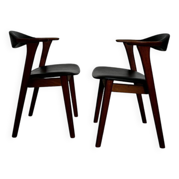 Pair of Danish teak armchairs by Erik Kirkegaard, 1950s
