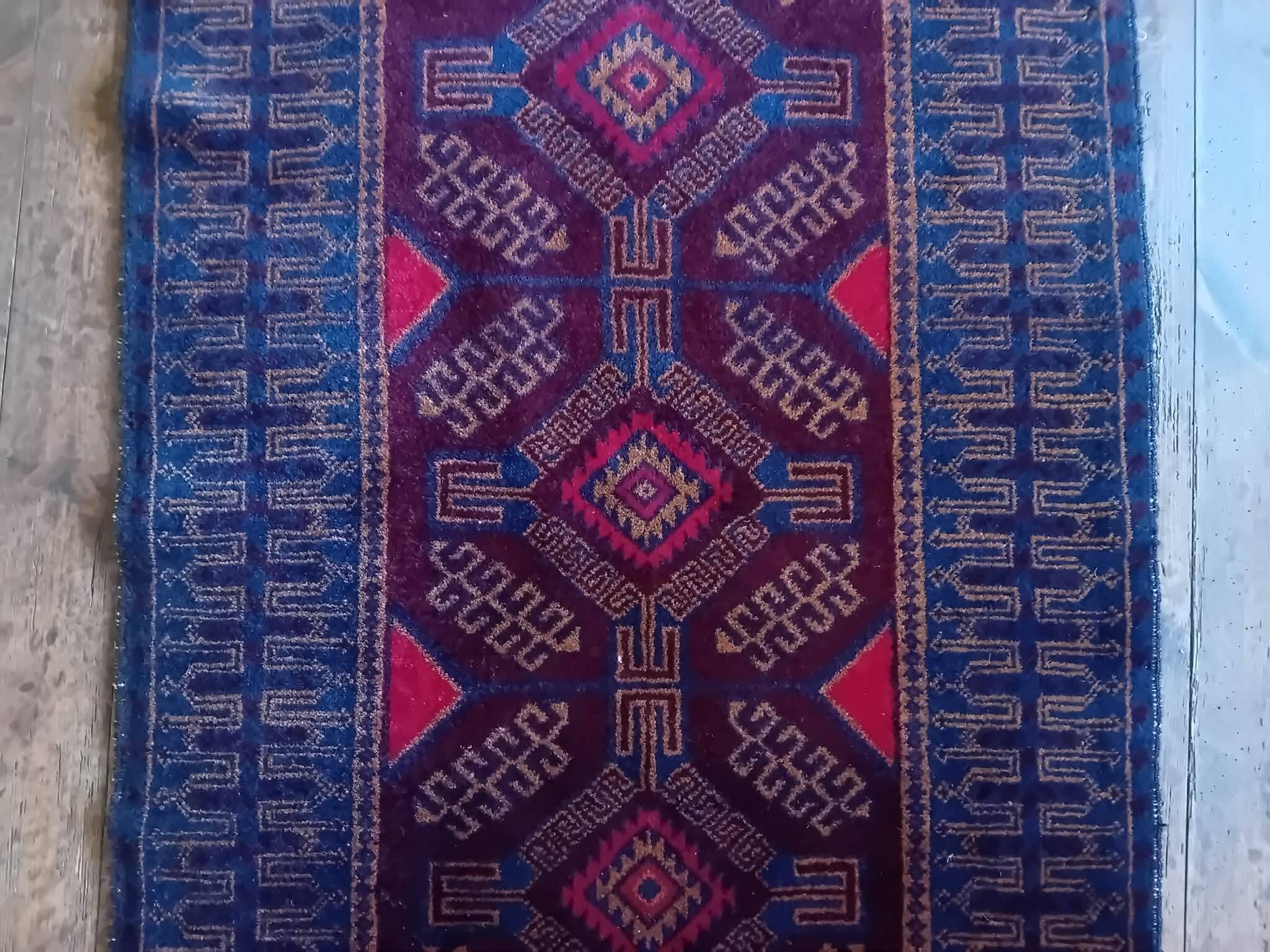 Handmade Afghan Belouch rug 155x90cm