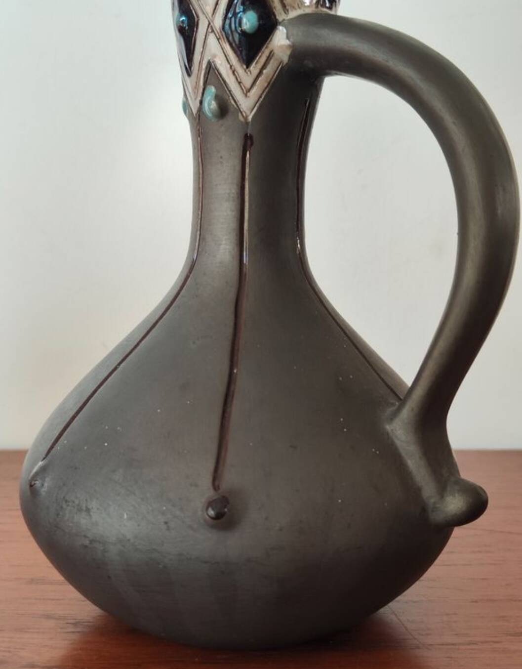 Ceramic carafe vase, second half of the 20th century