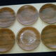 Set of 6 flat ceramic plates Chantillt Fish decoration in relief