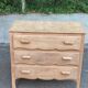 Commode art déco rénovée en bois brut 1930