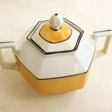 Iridescent Art Deco Sugar Bowl