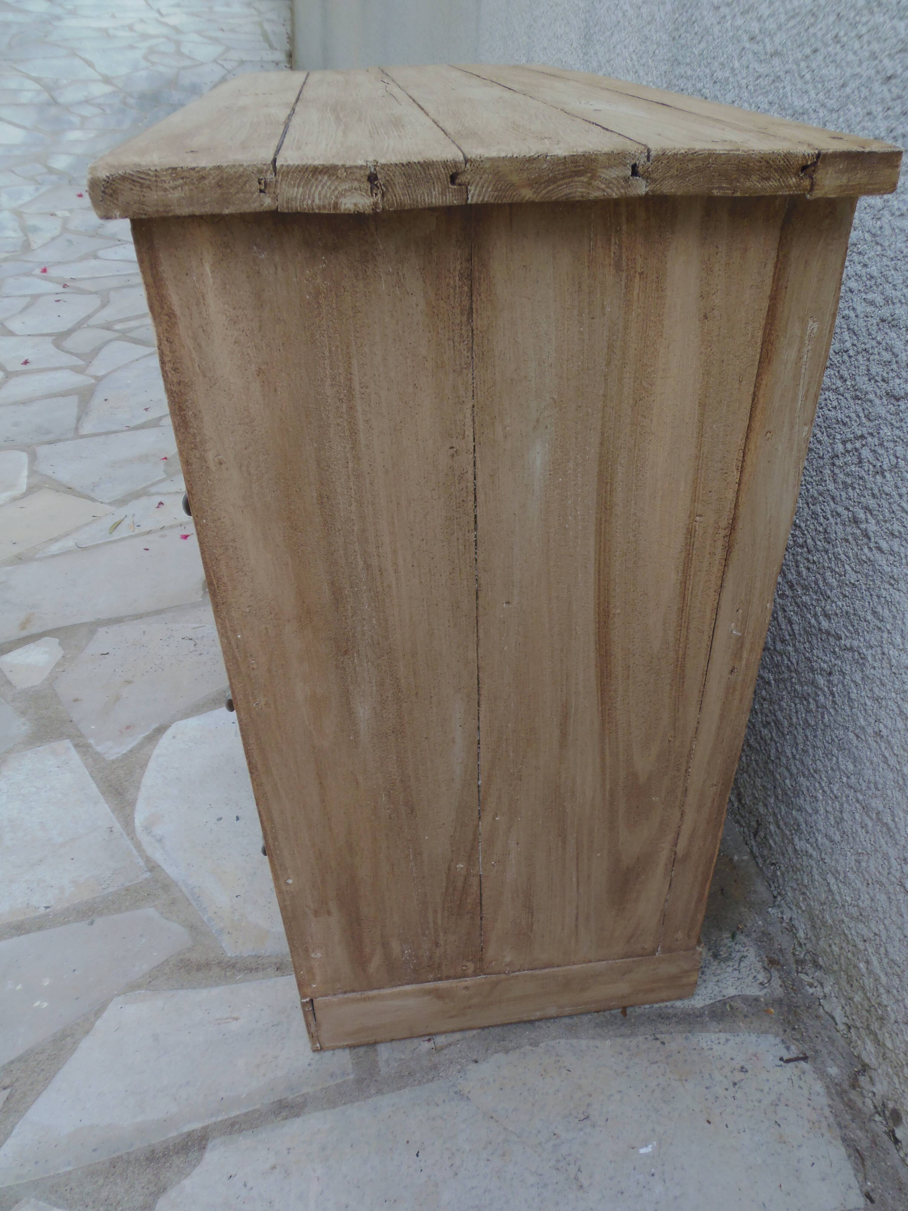 Vintage craft furniture in raw wood.