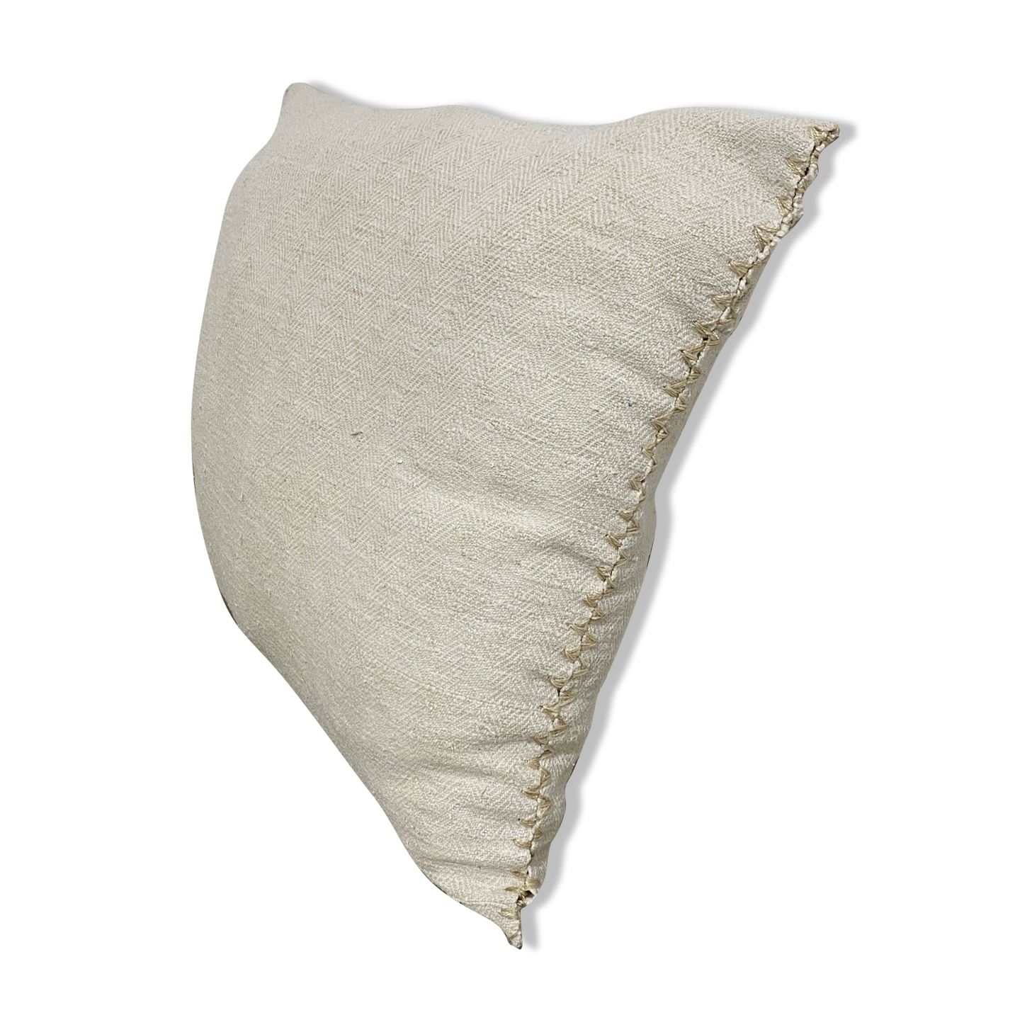 Kilim style cushion with hand embroidery