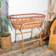 Couffin on foot in vintage rattan 50s