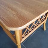 Rectangular rattan coffee table