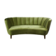 Danish curved velvet banana sofa, 1950