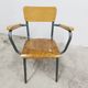 1962 school teacher's chair in honey color and tubular structure