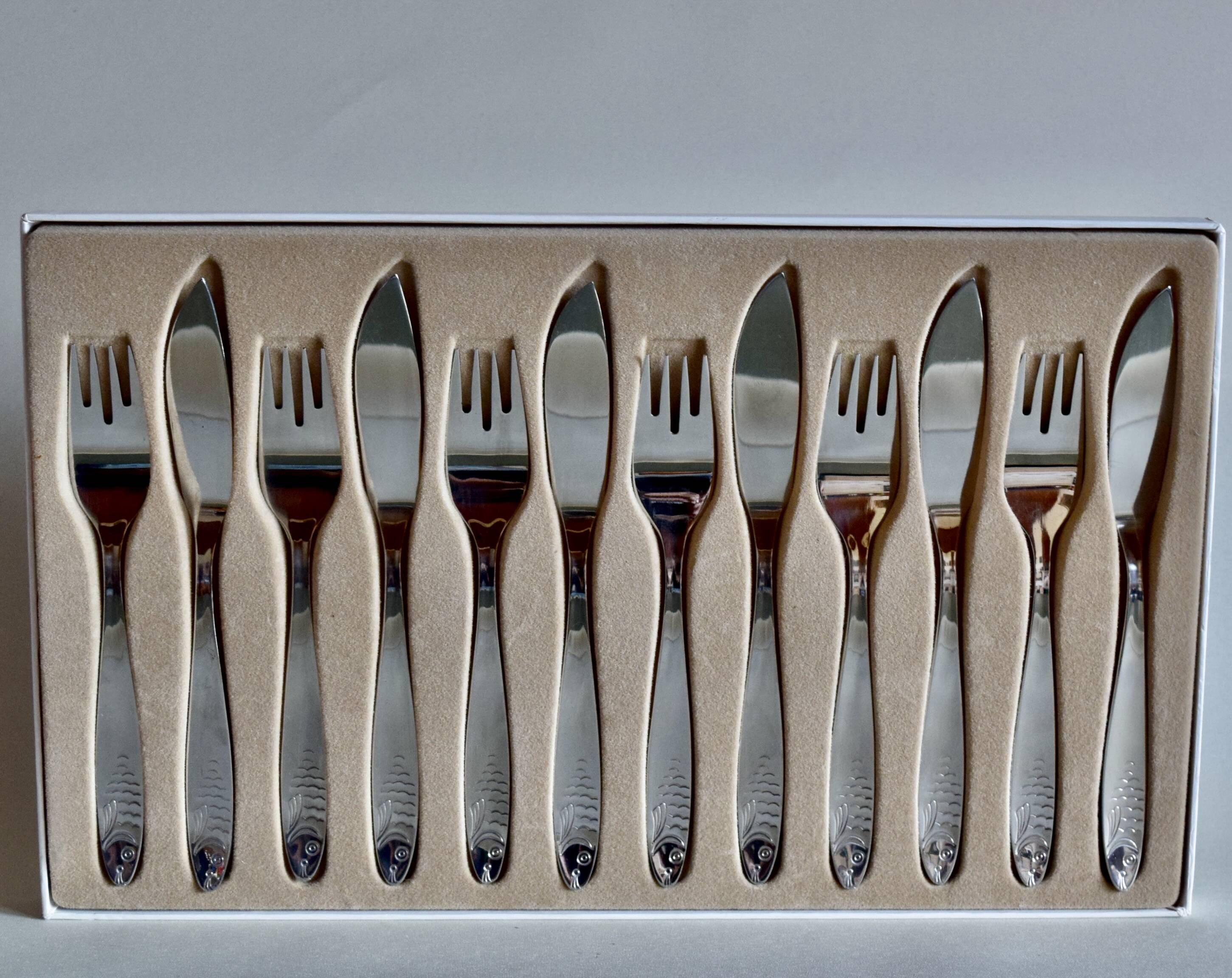 Vintage Fish Cutlery Set for 6 People - WMF - Stainless Steel - Made in Germany