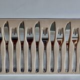 Vintage fish cutlery service for 6 people - WMF - stainless steel - Made in Germany