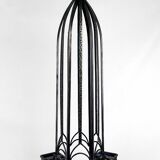 Important wrought iron chandelier, Art Deco Gothic, France, Circa 1920