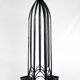 Important wrought iron chandelier, Art Deco Gothic, France, Circa 1920
