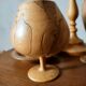 Composition of vases and cups in turned wood