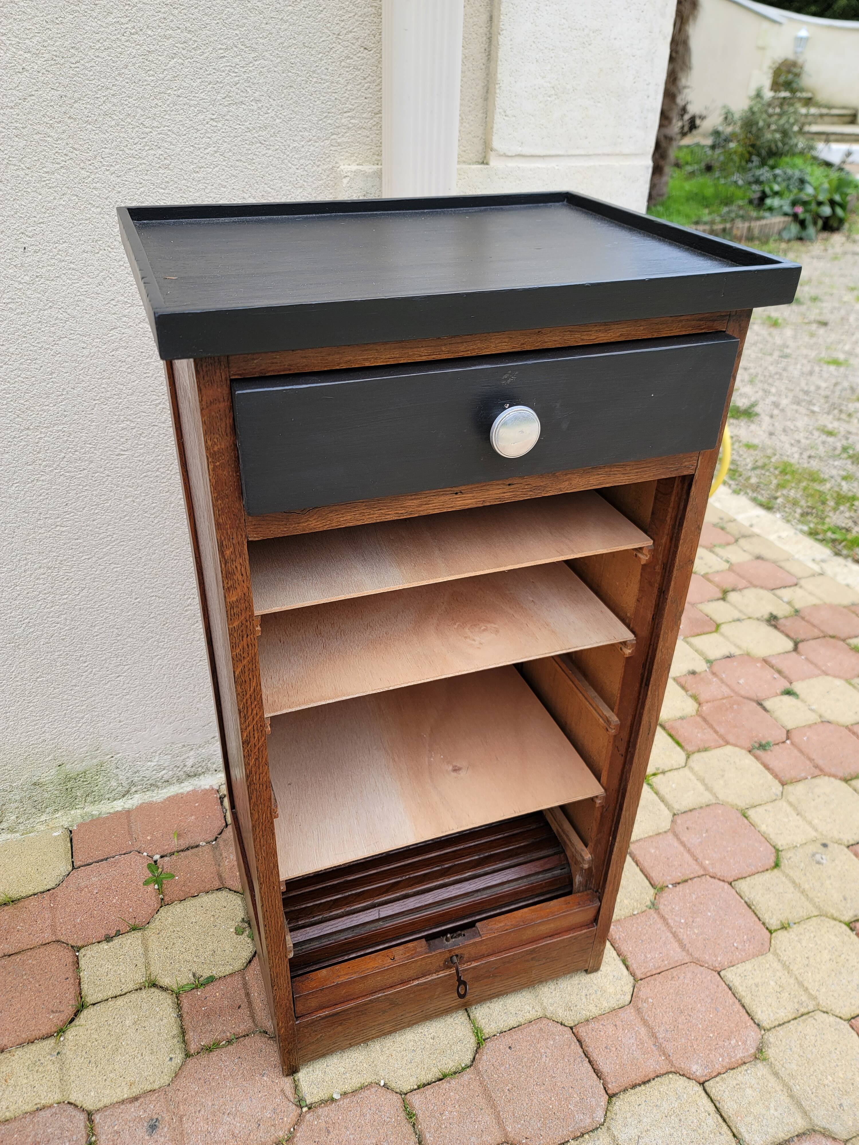 Vintage curtain binder cabinet