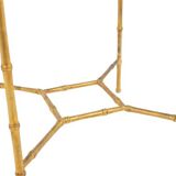 Golden metal side table with a grey marble top, 20th century.