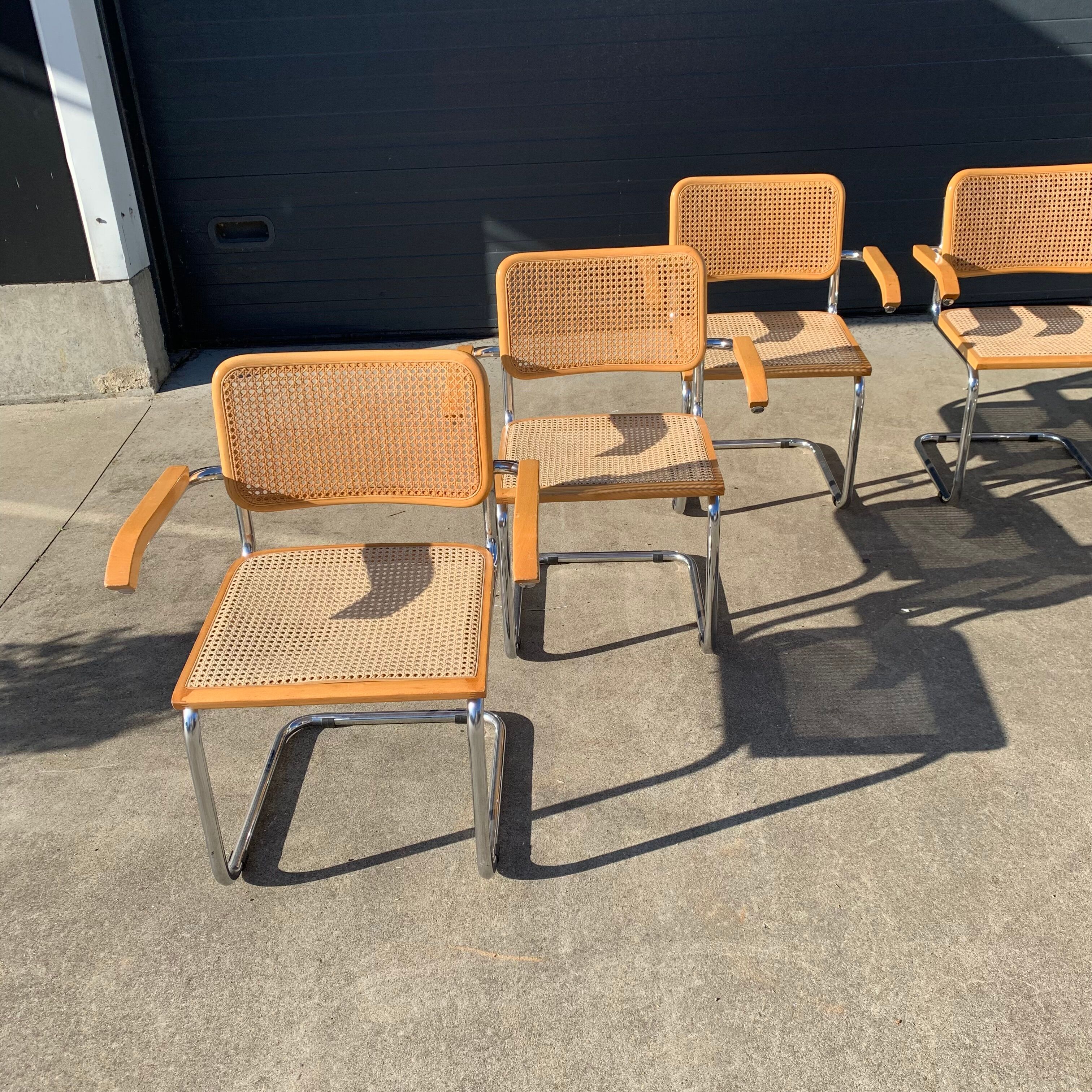 Série de 6 fauteuils B64 de Marcel Breuer