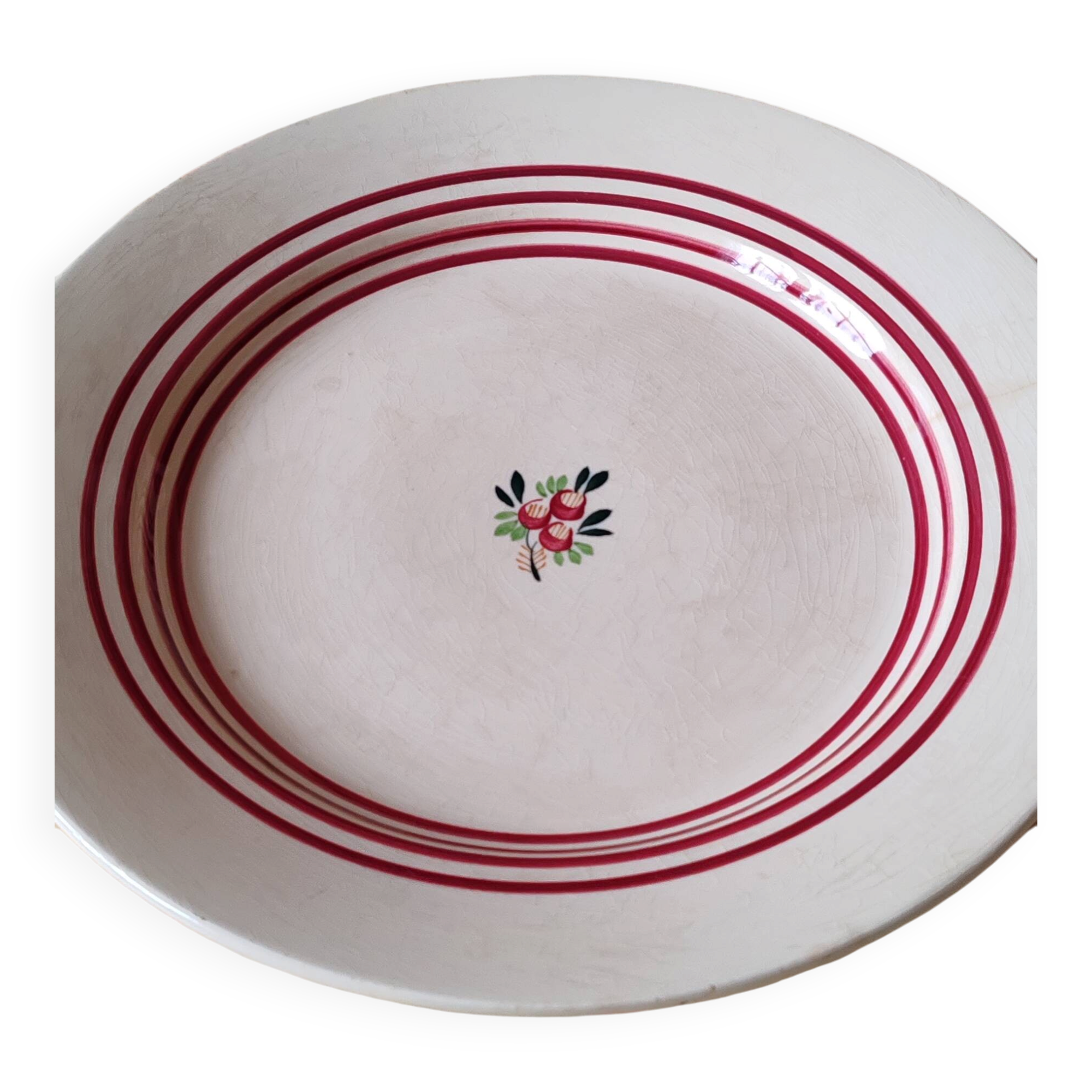Old Gien earthenware plate