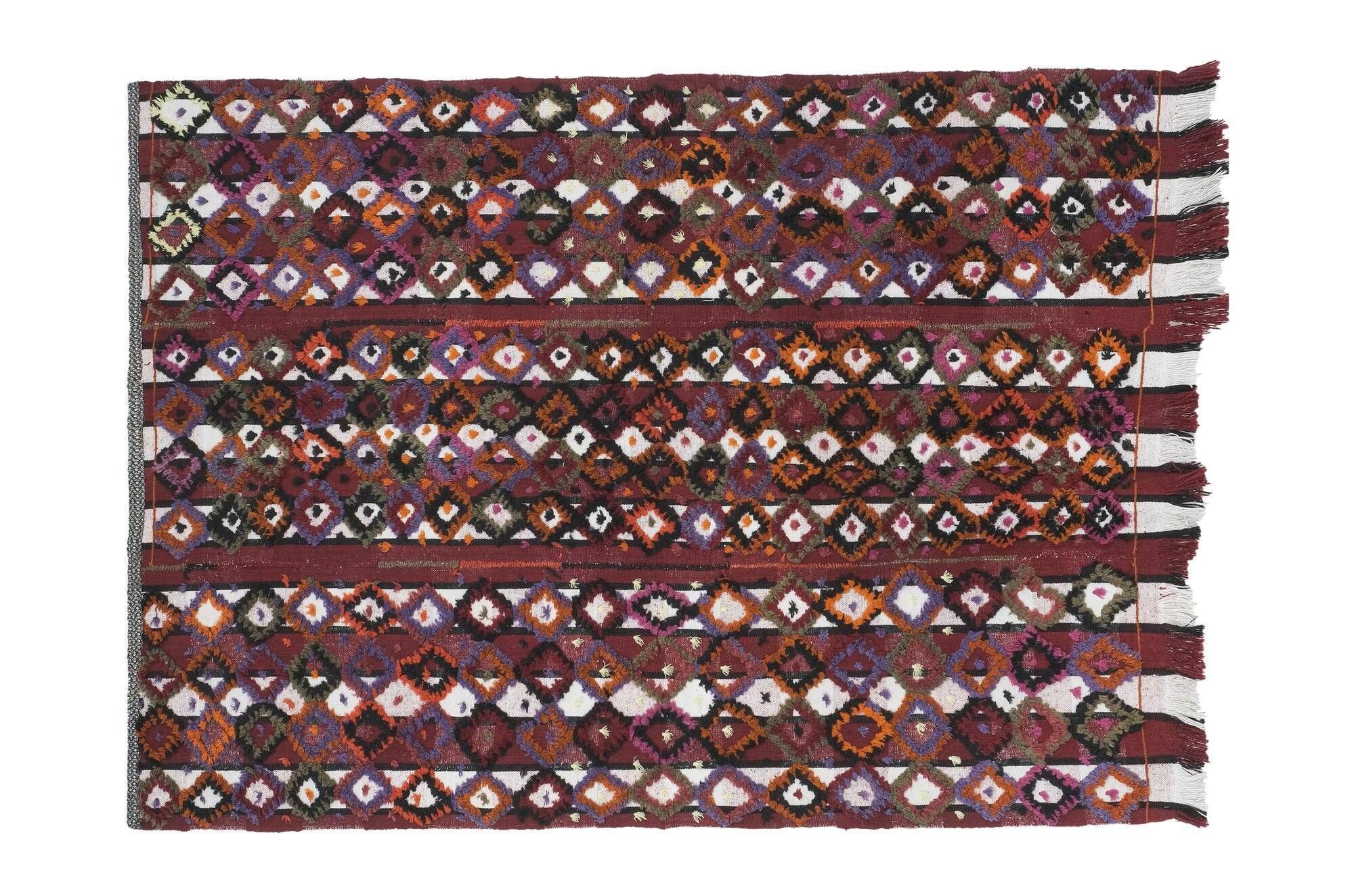 Vintage Turkish kilim, handwoven, 156x215 cm.