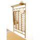 Large rattan wall coat rack, Italy, 1960s.
