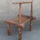 Antique wooden stool. Baoulé African art from Ivory Coast.