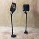 Pair of "fael luce ufo" sign wall lamps - 90s
