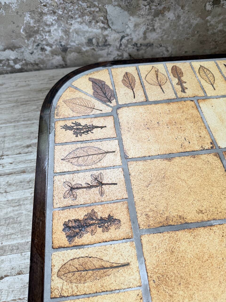 Capron “herbarium” oval coffee table