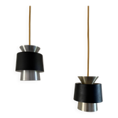 Ensemble vintage danois de 2 suspensions - lampe de style Tivoli