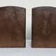 Pair of vintage world map bookends Italy