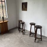 Oak bistro stools 1950