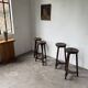 Oak bistro stools 1950