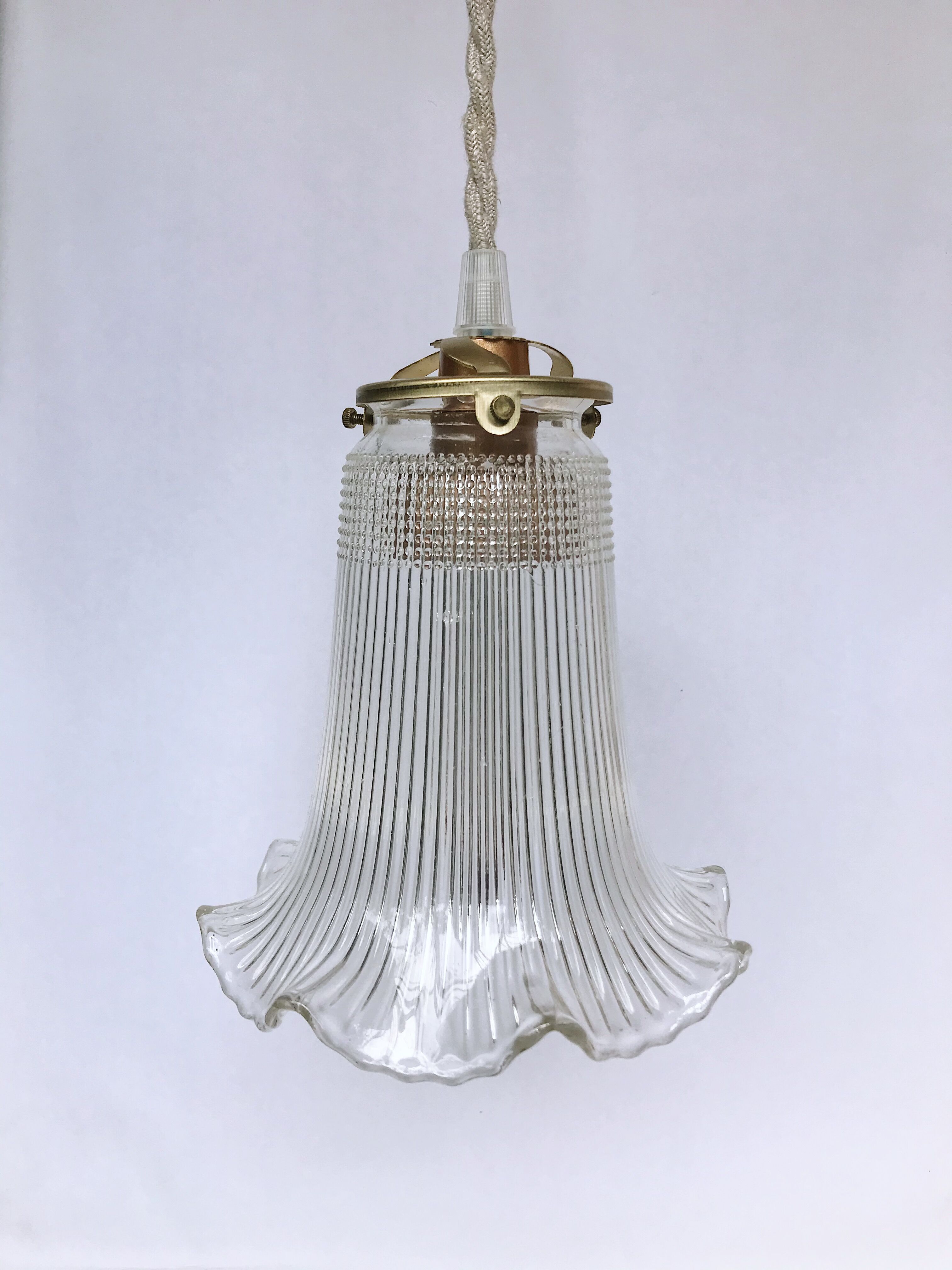 Walking lamp glass hollophane